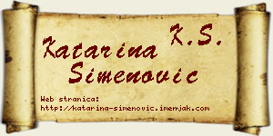 Katarina Simenović vizit kartica